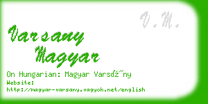 varsany magyar business card